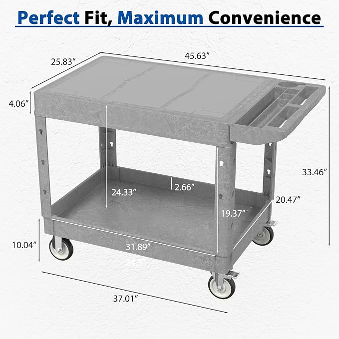 Heavy Duty Flat Top Utility Cart - Image 7