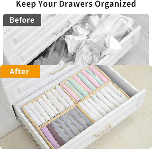 Qozary 4 Pack Drawer Organizers - Image 2