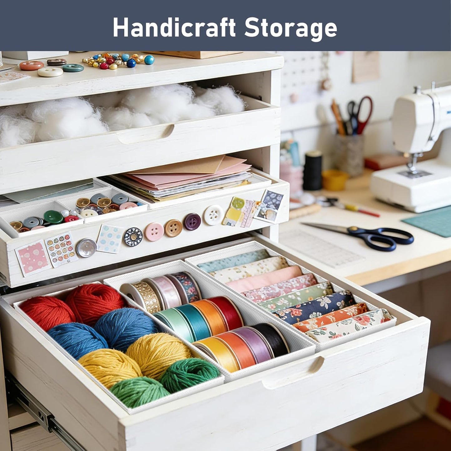 DIMJ Drawer Organizer Clothes - 26 Pack Baby Dresser Organizer for Nursery Closet Organization, Fabric Drawer Organizer Bins for Underwears Socks Bras, Foldable Storage Dividers for Bedroom