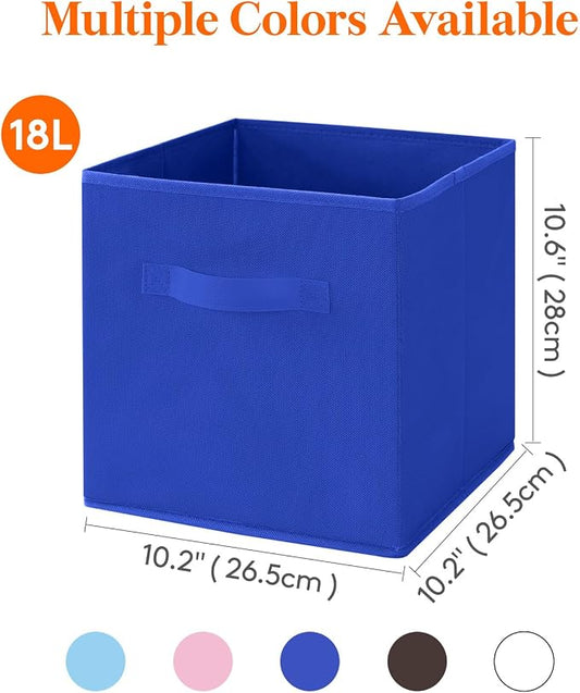 Lifewit Collapsible Fabric Storage Cubes Bins Set 11 Inch, Foldable Cubby - Image 2