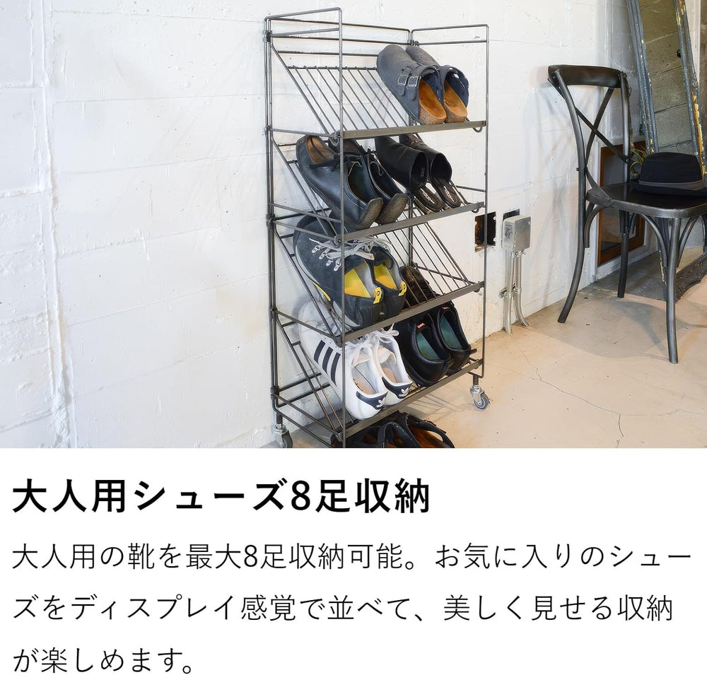 COLLEND WW-WSR Wire Shoe Rack, Black