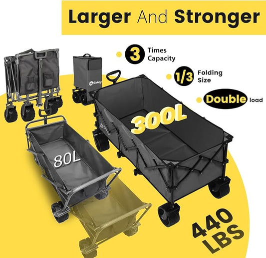 Sekey 48''L Collapsible Foldable Extended Wagon - Image 2