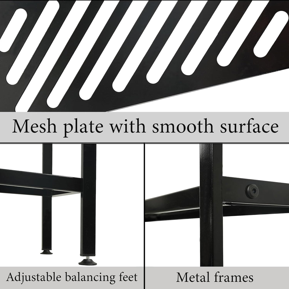 Shoe Rack, 4-Tier FreeStanding Shoe Shelf Stand, Stackable Shoe Storage Organ...