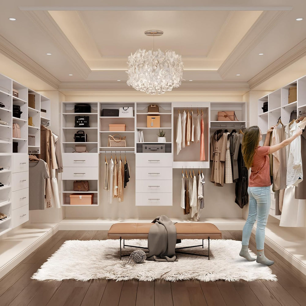 ROOMTEC Modular Closet System, 66" Wall Mounted Modern Closet Organizer ...