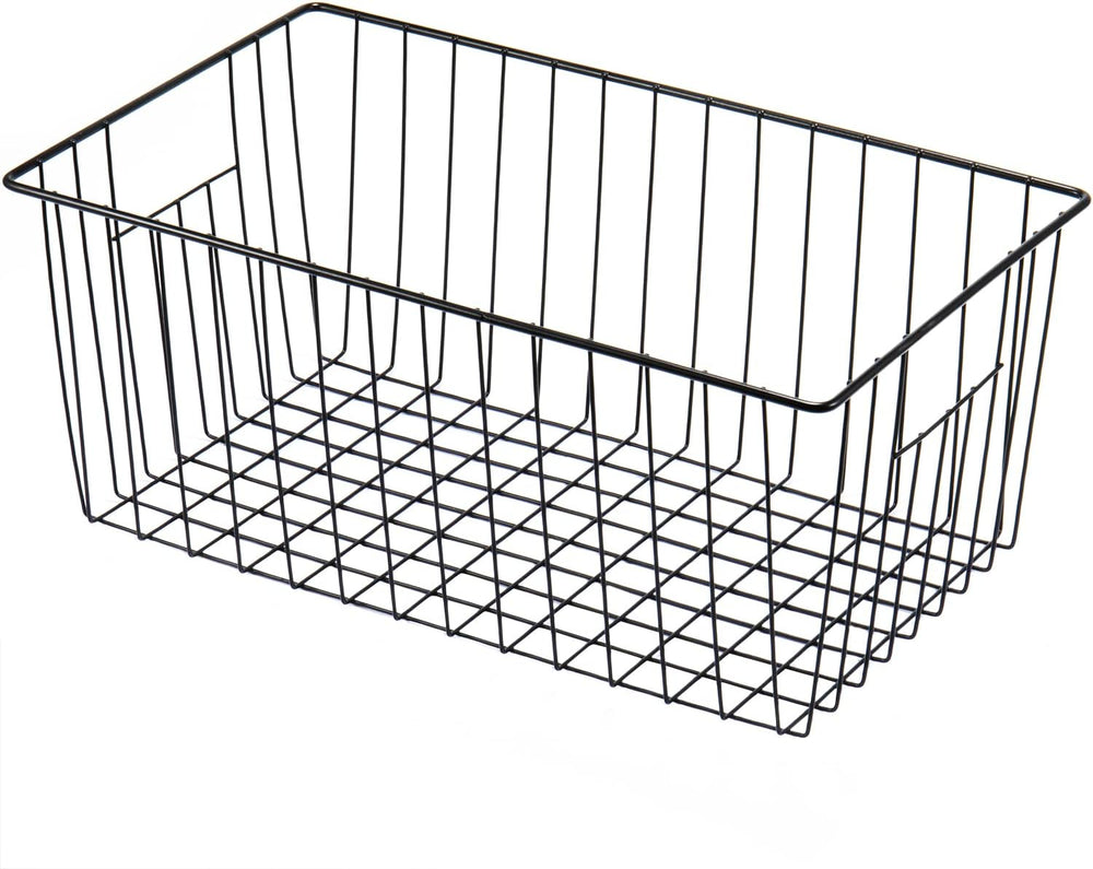 16inch Freezer Wire Storage Organizer Baskets, Refrigerator Metal Bins with H...