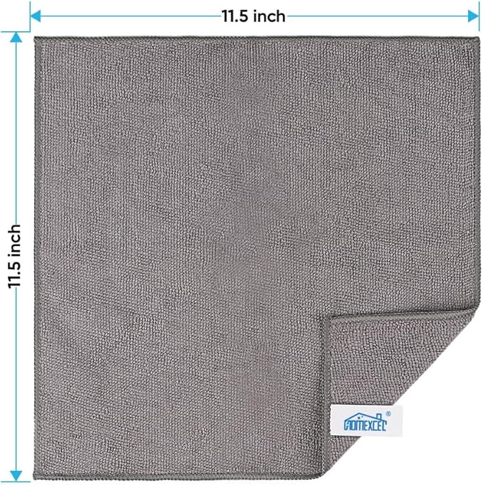 HOMEXCEL Grey Microfiber Cleaning Cloth, 24 Pack Cleaning Towels - Image 7