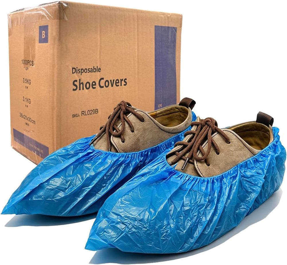 QIANSOU 1000 PCS Bulk Shoe Covers Disposable Durable Waterproof Boot Covers