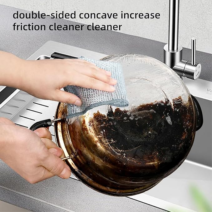 Multipurpose Wire Miracle Cleaning Cloths, Magnifying Wire Dishwashing Rags - Image 7