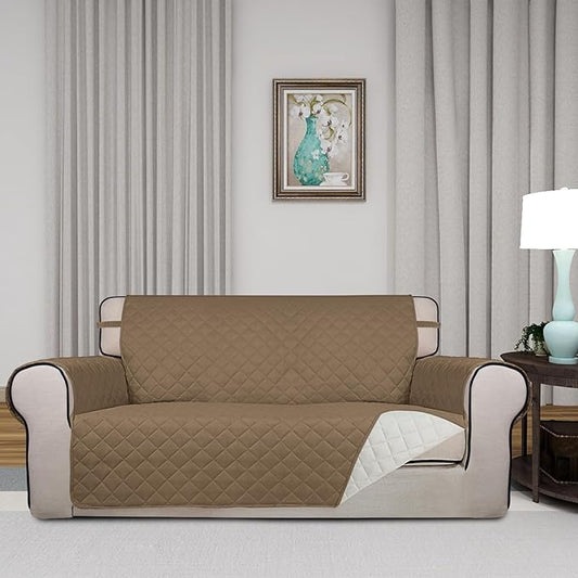 PureFit Reversible Quilted Sofa Cover, Water Resistant Slipcover Furniture - Image 2