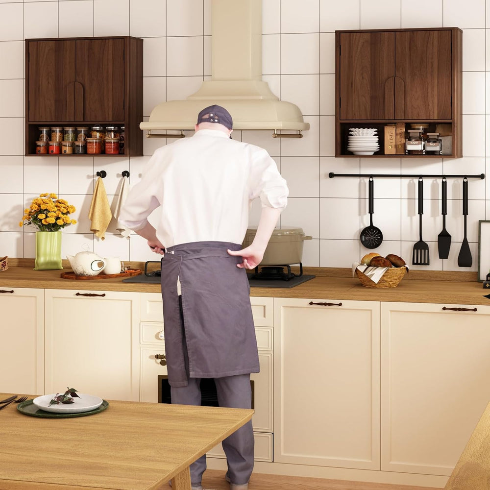 RUSTOWN Wall Mounted Bathroom Cabinets with Rounded Edges & Curved Handles