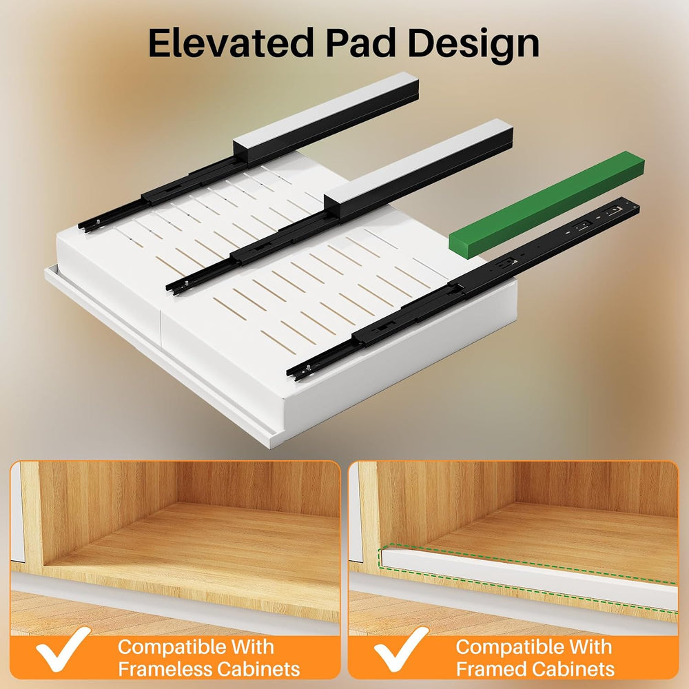 Pull out Cabinet Organizer, 1-Pack Expandable(13.6"-24") Silde out ...