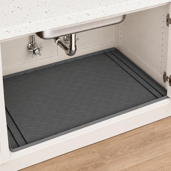 Under Sink Mats 34"x22", Waterproof Shelf Liner for Kitchen