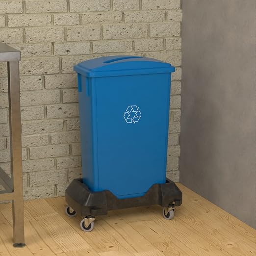 23 Gallon Blue Recycle Slim Jim Trash Can - Image 4