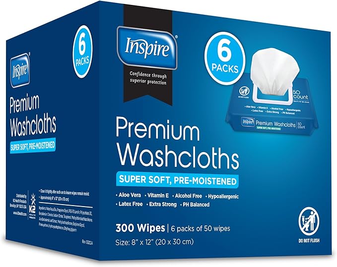 Inspire Adult Wet Wipes, Wash Cloths, Incontinence & Cleansing - Image 9