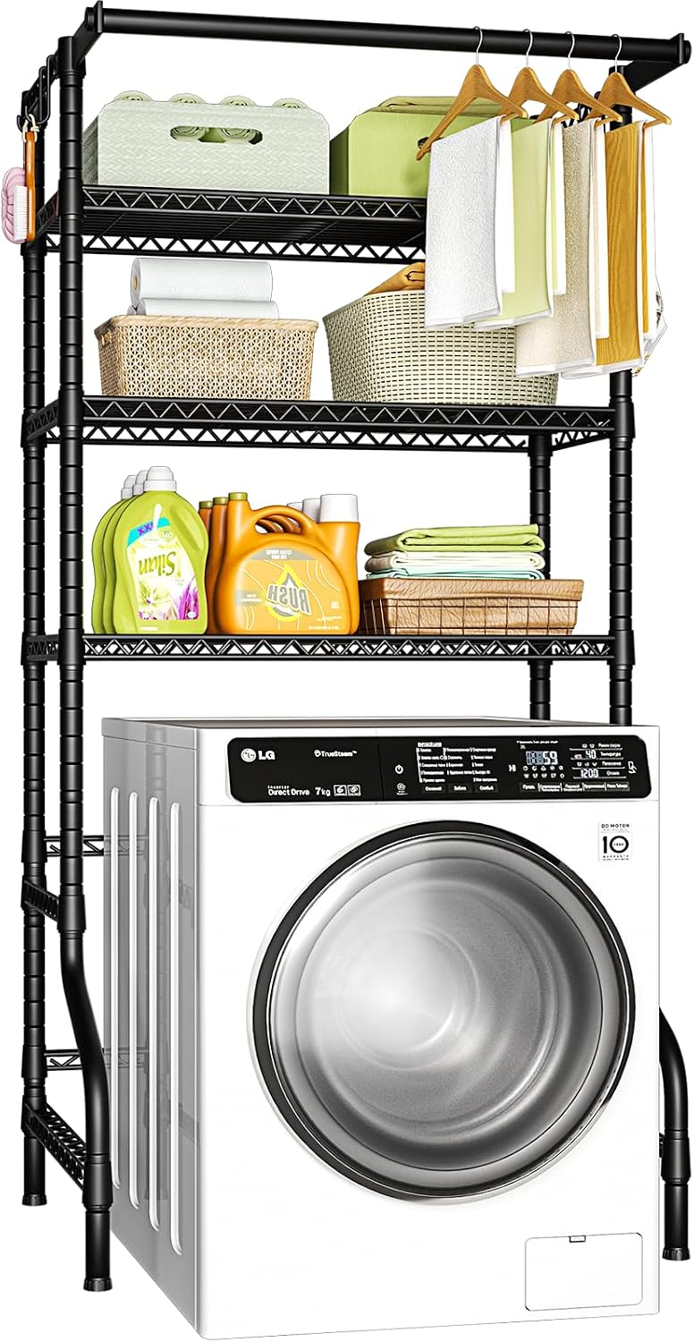 Ulif U11 Over Washer and Dryer Shelves, 3 Tiers Laundry Room Storage and Orga...