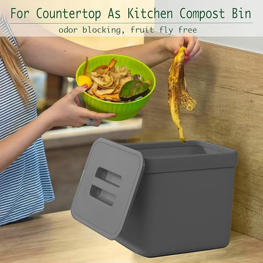 Kitchen Trash Can with Lid, LALASTAR Wall-Mounted Under Sink Small Garbage Can - Image 2