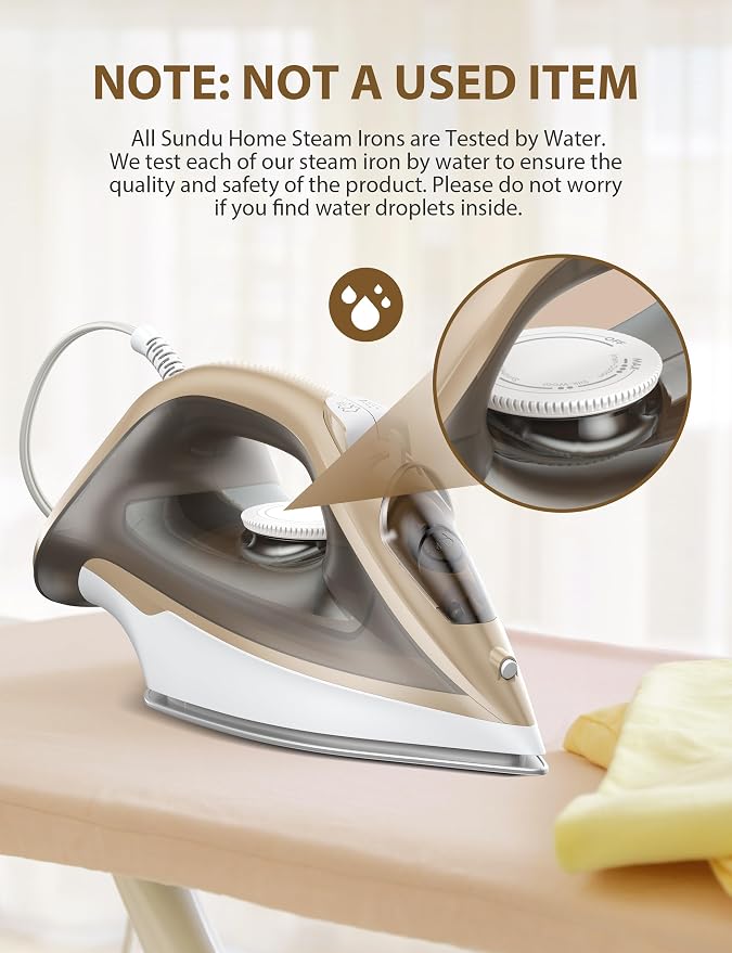 Steam Iron for Clothes Rapid Heating, 1500W Iron - Image 7