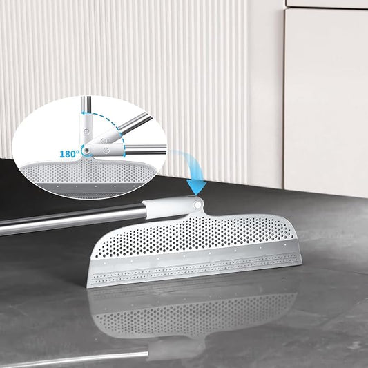 Rubber Squeegee Broom for Floors, 51.77" Long Handle Multi-Surface Magic Broom - Image 2