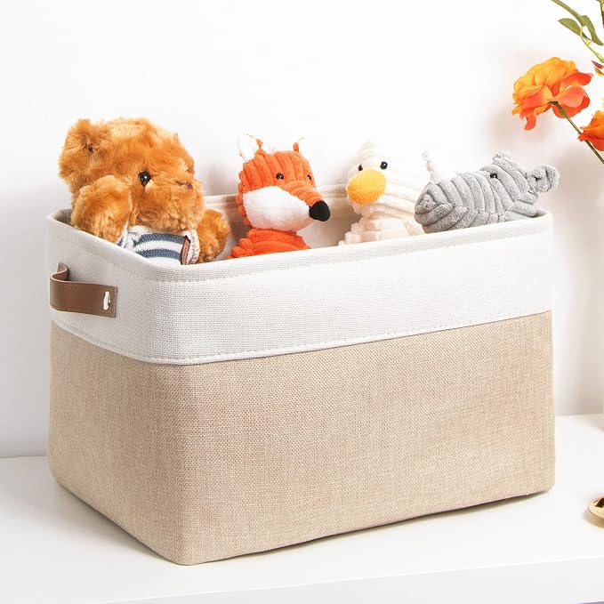 DULLEMELO Collapsible Rectangle Fabric Storage Basket - Image 7
