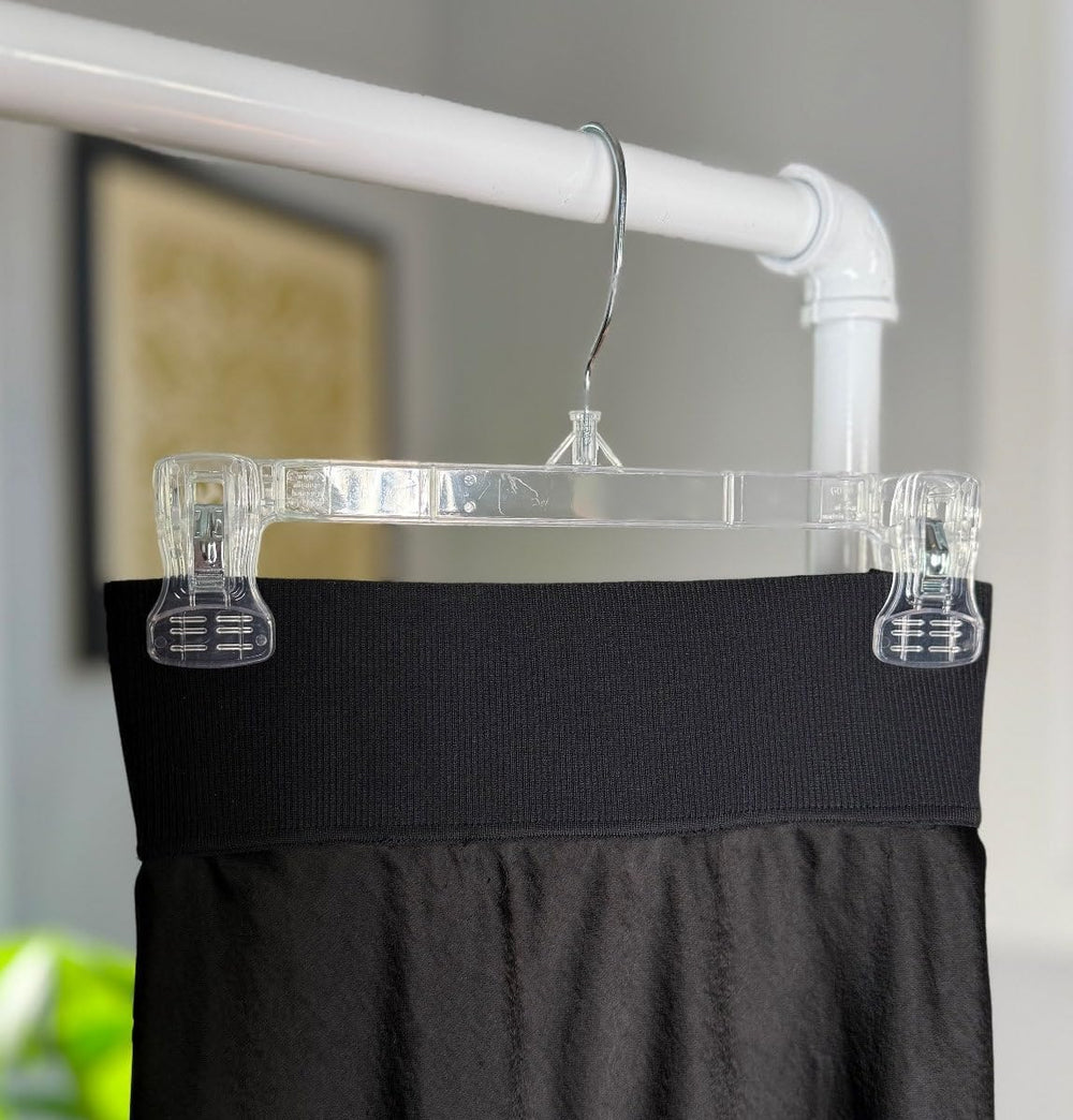 NAHANCO 8" Clear Plastic Bottom Hanger, Pinch Grips, Swivel Hook, 200 Pack