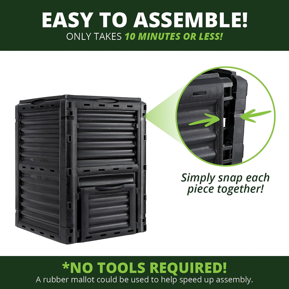Simply Bio Garden Compost Bin from BPA-Free Material - 80 Gallon (300 L) Larg...