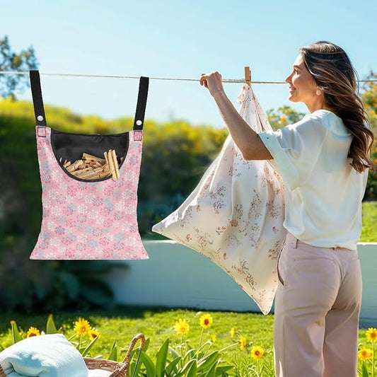 Clothes Pin Hanging Bag, Clothes Pins Bag Holder Outdoor 4.Stylish Clothespin - Image 2