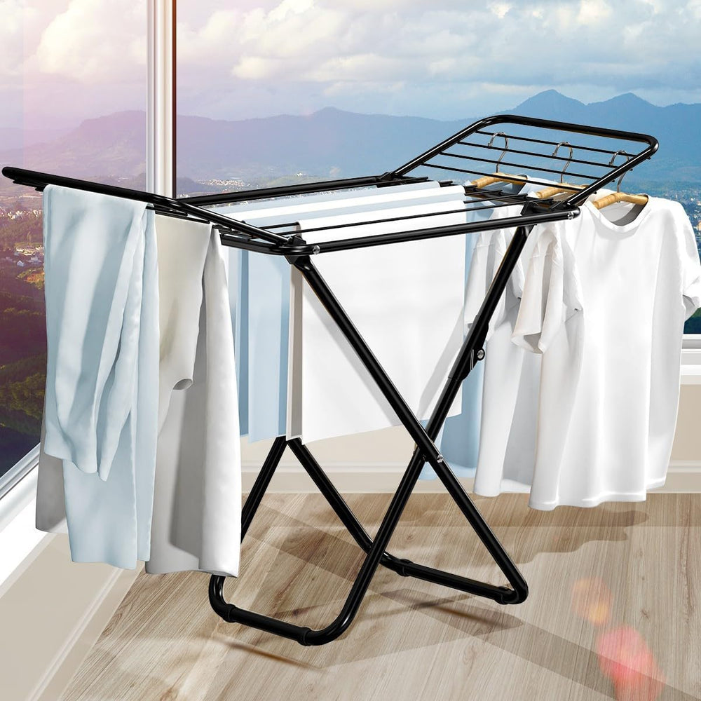 Foldable Laundry Drying Rack for Clothes Towels Dolls, Portable Shoes & C...