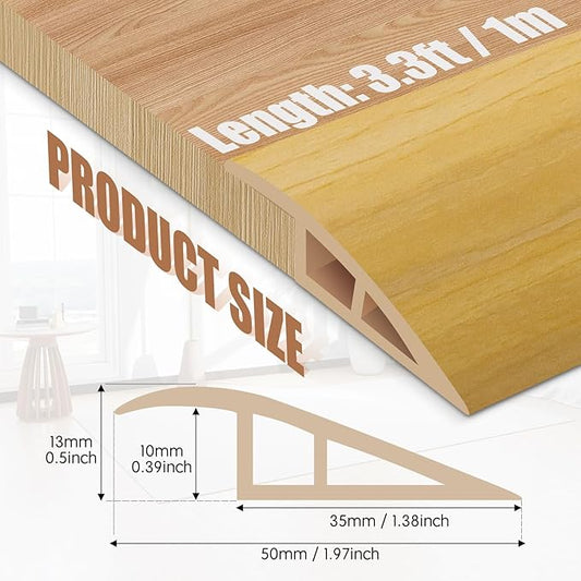 Floor Transition Strip Door Threshold 39" Floor Transition Reducer Trim on The - Image 2