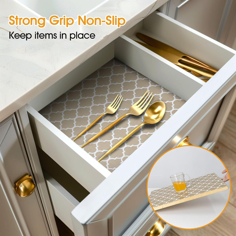 Shelf and Drawer Liner for Kitchen Cabinet Non-Adhesive Non Slip
