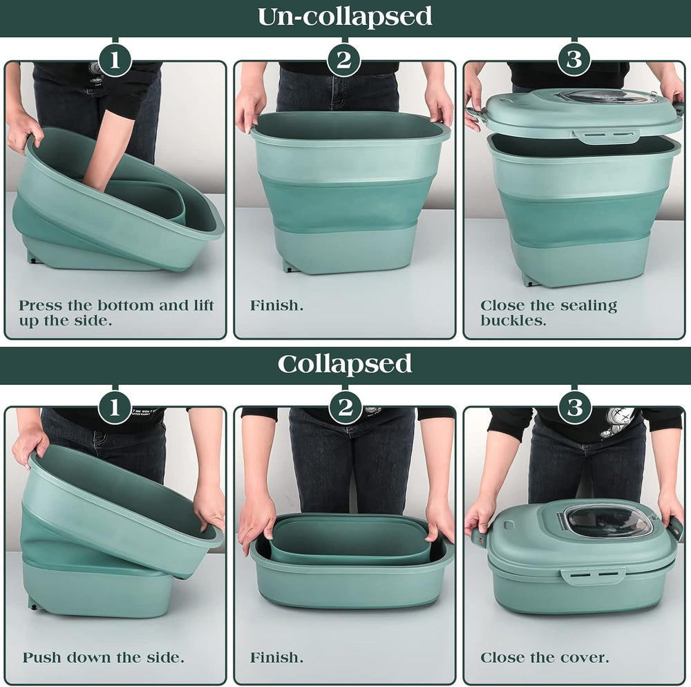 TIOVERY Dog Food Storage Container, Airtight Collapsible 13lb to 30lb Pet Foo...