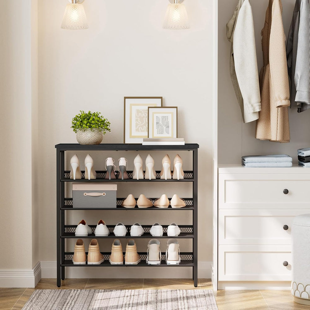 HOOBRO Shoe Rack for Entryway, 5-Tier Shoe Organizer with Adjustable Mesh She...
