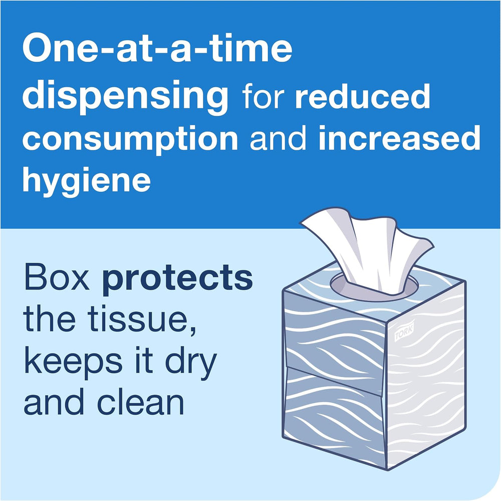 Tork Premium Facial Tissue Cube Box White, 36 x 86 Tissues, 6910101