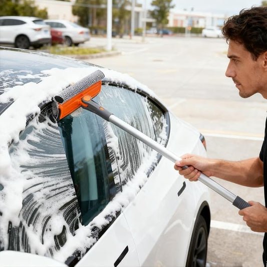 eazer Professional Window Squeegee, 2-in-1 Rotatable Squeegee - Image 2