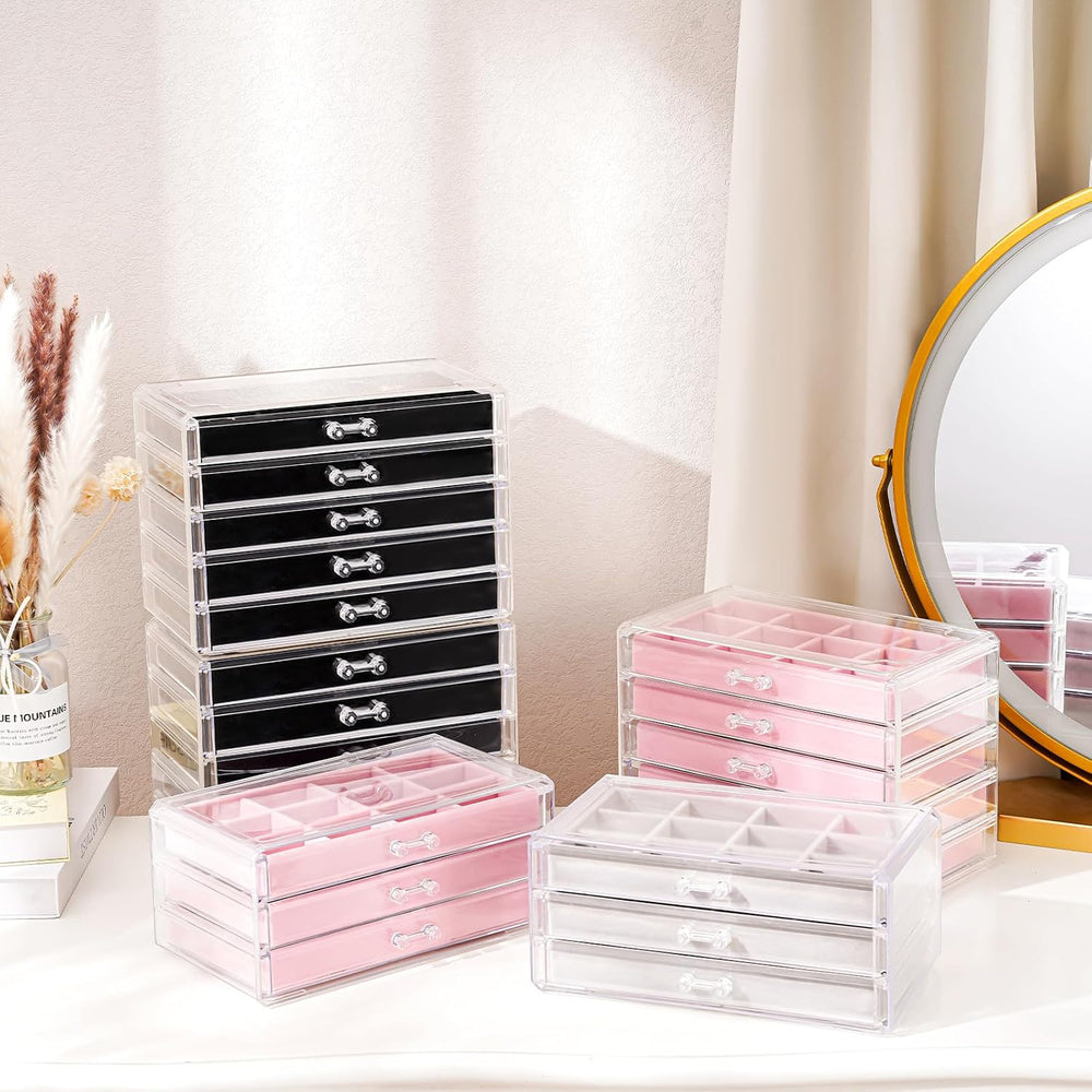 ProCase Earring Holder Organizer Jewelry Box with 10 Drawers, Black