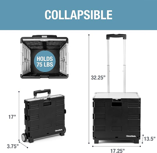 CleverMade Collapsible Wheeled Crate - Image 2