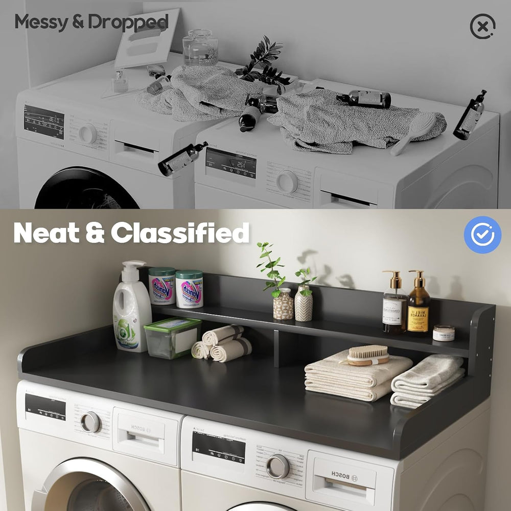 2-Tier Washer and Dryer Countertop with 2.75" H Guard,54" W x 27.5&...