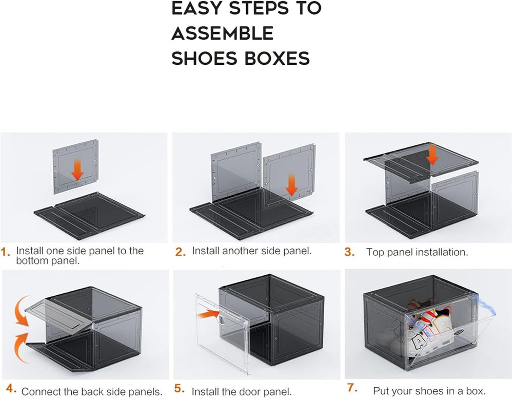 KEFA 1 PACK XL Shoe Storage Box Side Open Shoe Organizer