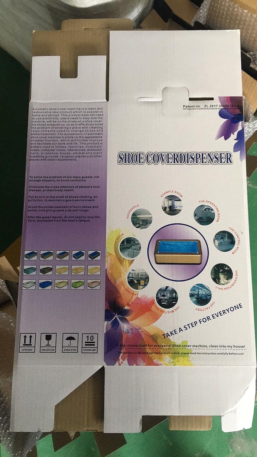 Shoe Covers Machine, Automatic Shoe Cover Dispenser with 100pcs Disposable Pl...