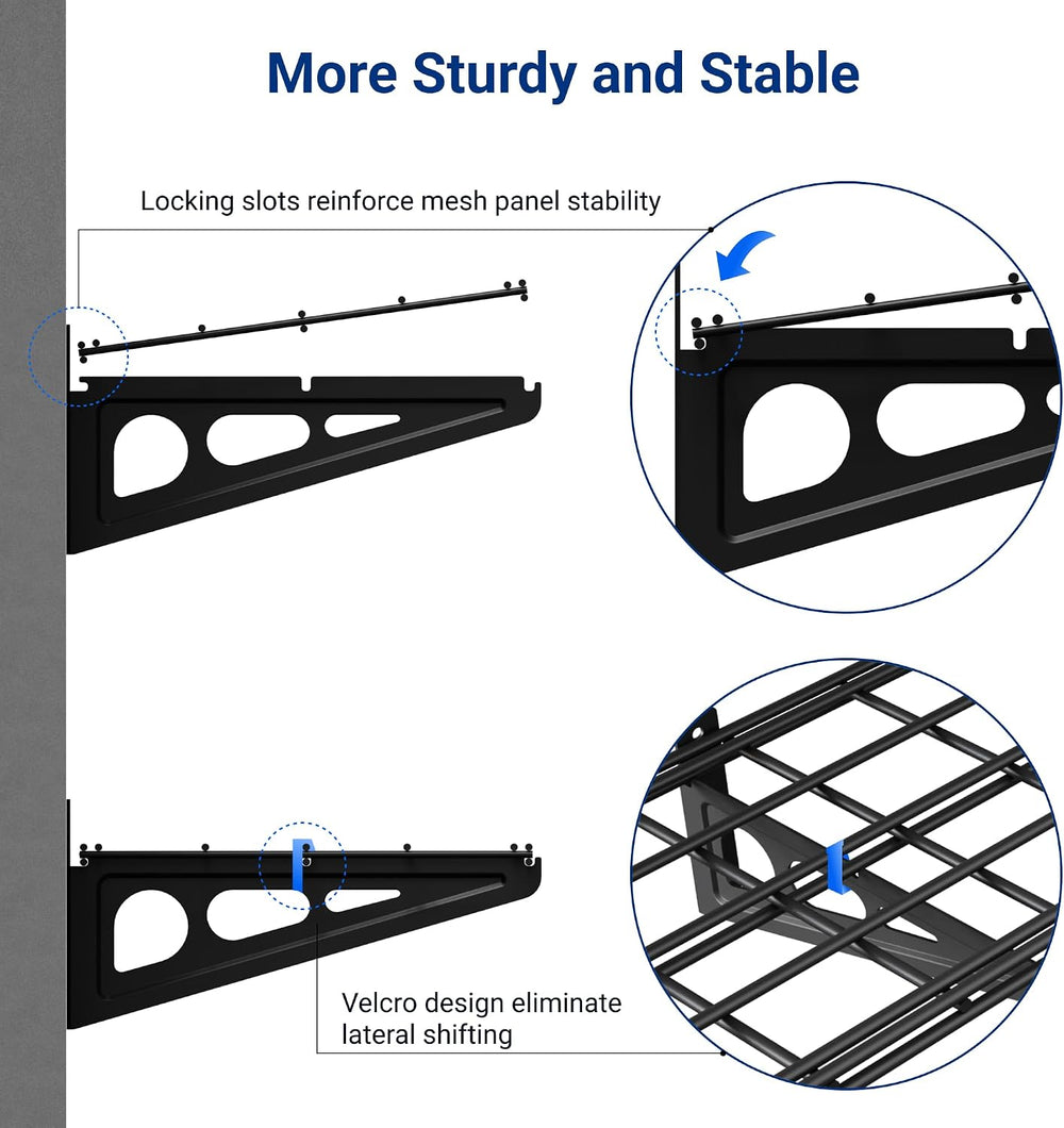 FLEXIMOUNTS 12-inch-by-72-inch Wall Shelf Garage Storage Rack Wall Mounted Fl...