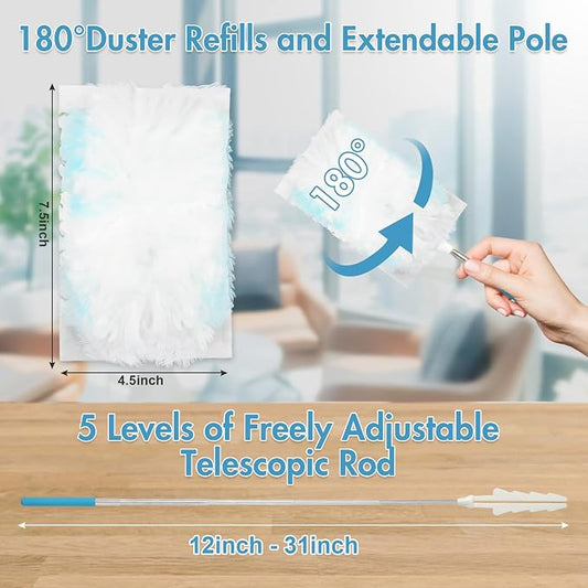 36 Pack 180° Duster Refills for Swiffer Duster Kit, - Image 2
