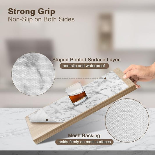 OcePor Non-Adhesive Drawer and Shelf Liner 12IN x 20FT,Non Slip Cabinet and - Image 2