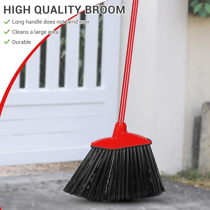 WILLBOND 20 Pcs Heavy Duty Broom Outdoor Indoor Commercial Angle Brooms Bulk - Image 6