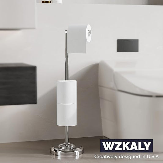 Freestanding Toilet Paper Holder Stand - Image 2