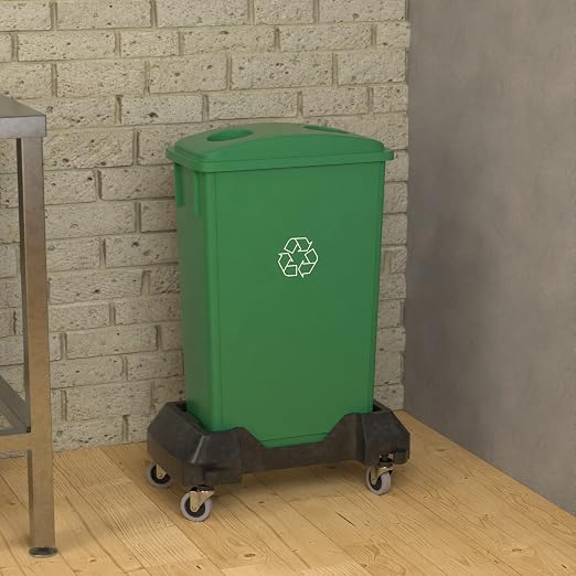 23 Gallon Green Recycle Slim Jim Trash Can - Image 4