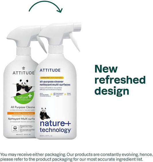 ATTITUDE All Purpose Cleaner Spray, EWG Verified, Made - Image 2