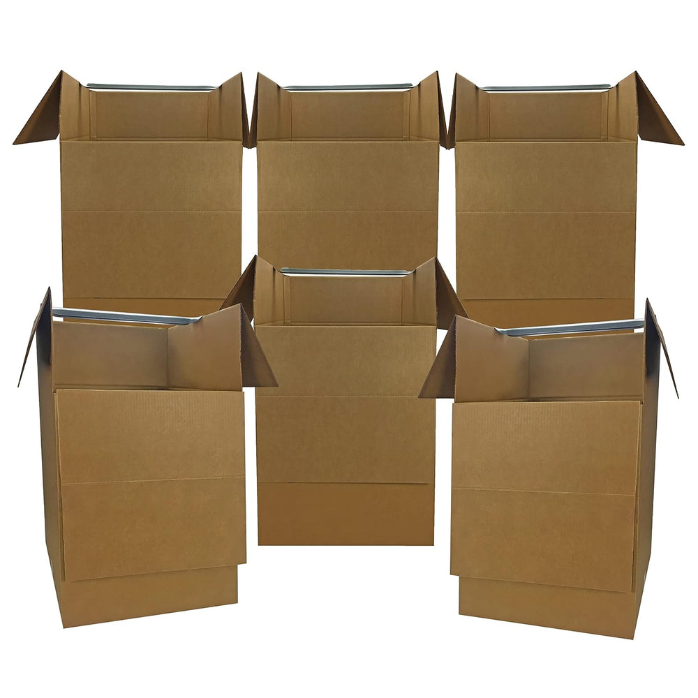 Uboxes "Shorty Space Saving Wardrobe Moving Boxes (Bundle of 6) 20"...