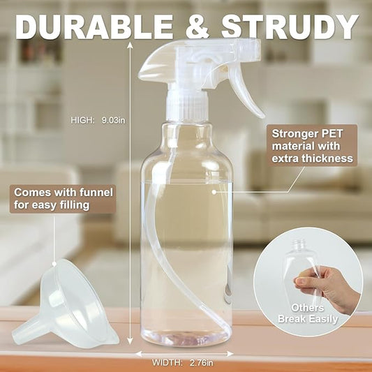 Plastic Spray Bottles Heavy Duty Spraying, Mist & Stream, Empty Water Sprayer - Image 2