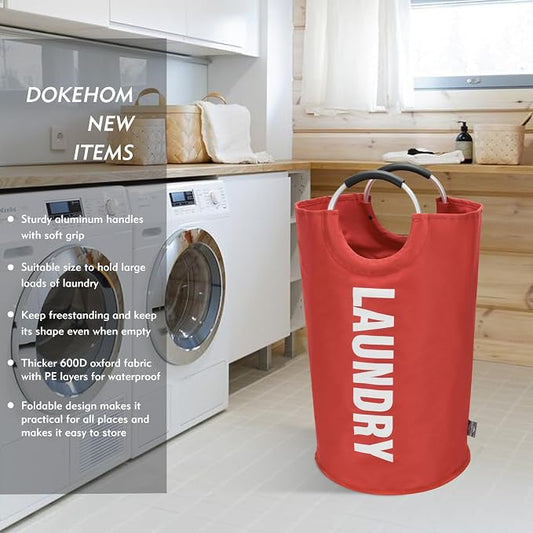 DOKEHOM 125L X-Large Collapsible Washing Laundry Basket Bag - Image 2