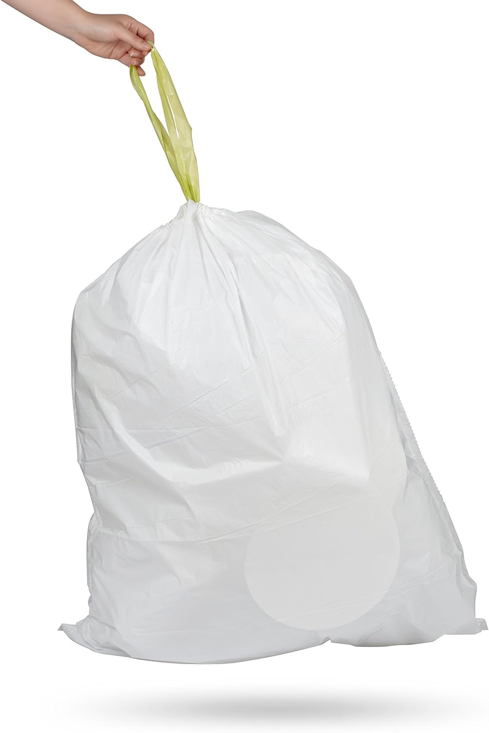 Ninestars Extra Strong White Trash Bags with Drawstring, Multiple Sizes 90 Count, Kitchen Drawstring trash bags 90 Trash Bags (21 gallon 90 ct)