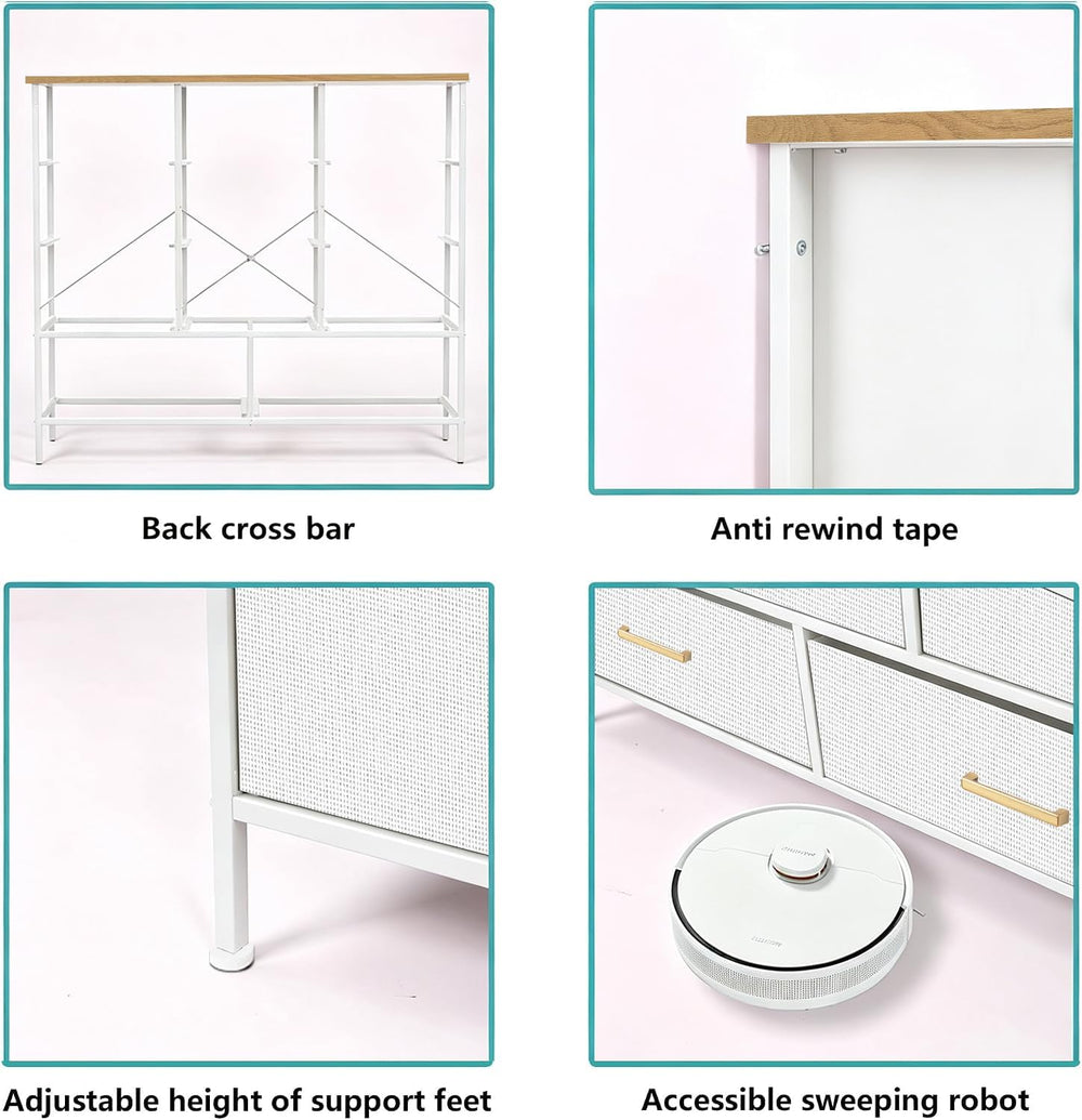 VASICAR Dresser for Bedroom with 11 Storage Drawers, Tall Chests of Drawers